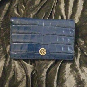 New Tory Burch Parker Embossed med slim wallet